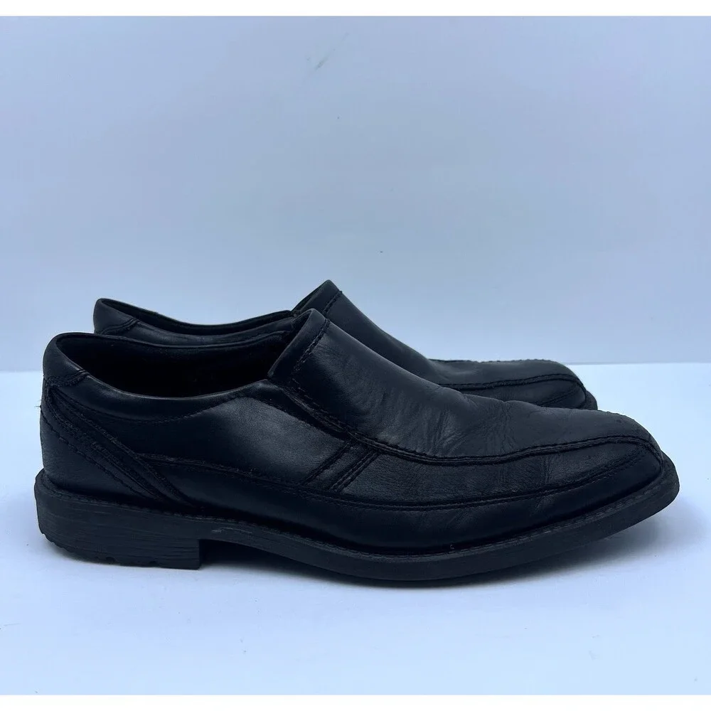 Rockport Style Leader 2 Bike Toe Slip-On Shoes Black A13019 Men's Size 10